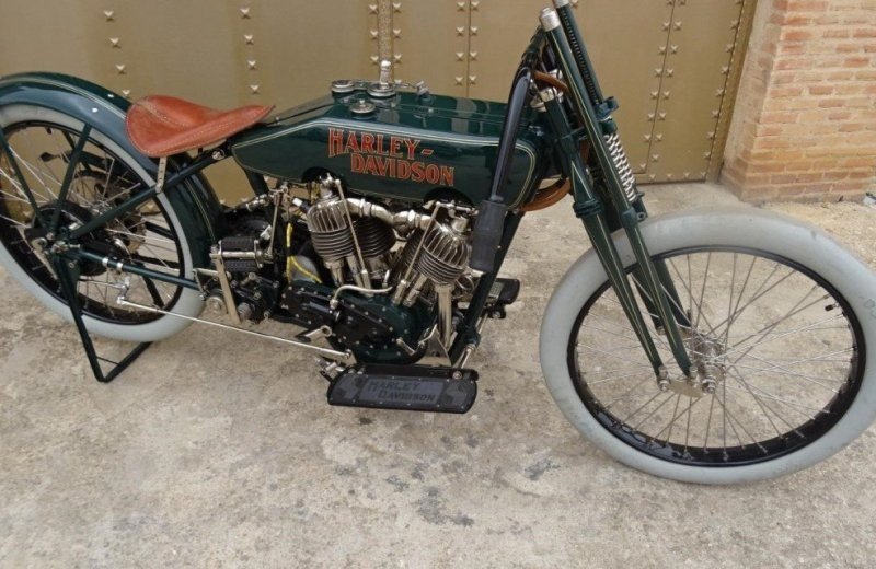 Harley donkergroen bruin